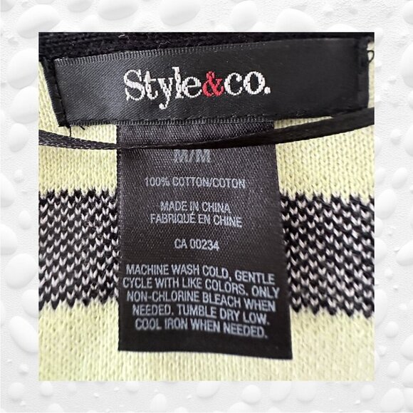 **Very Cute & Cozy Striped Knitted Jacket - Style & Co, Size Medium** - Picture 9 of 9